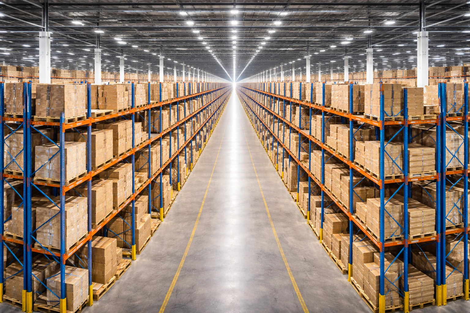 Warehouse system for storage and distribution within the supply chain
